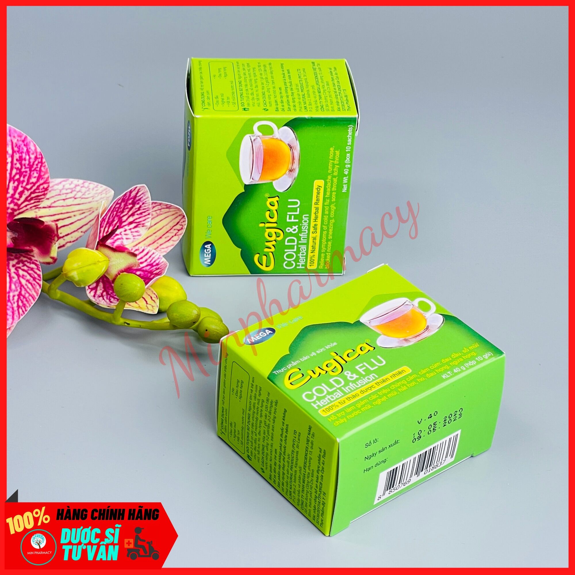 Trà thảo dược Eugica Cold & Flu (10 gói/hộp) - Minpharmacy