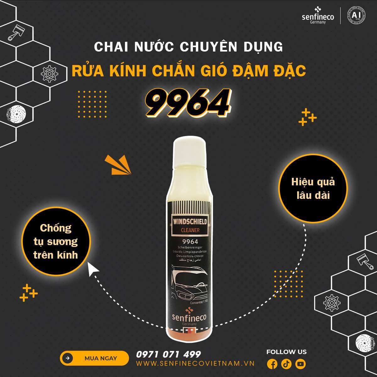 Nước rửa kính đậm đặc Senfineco germany 9964