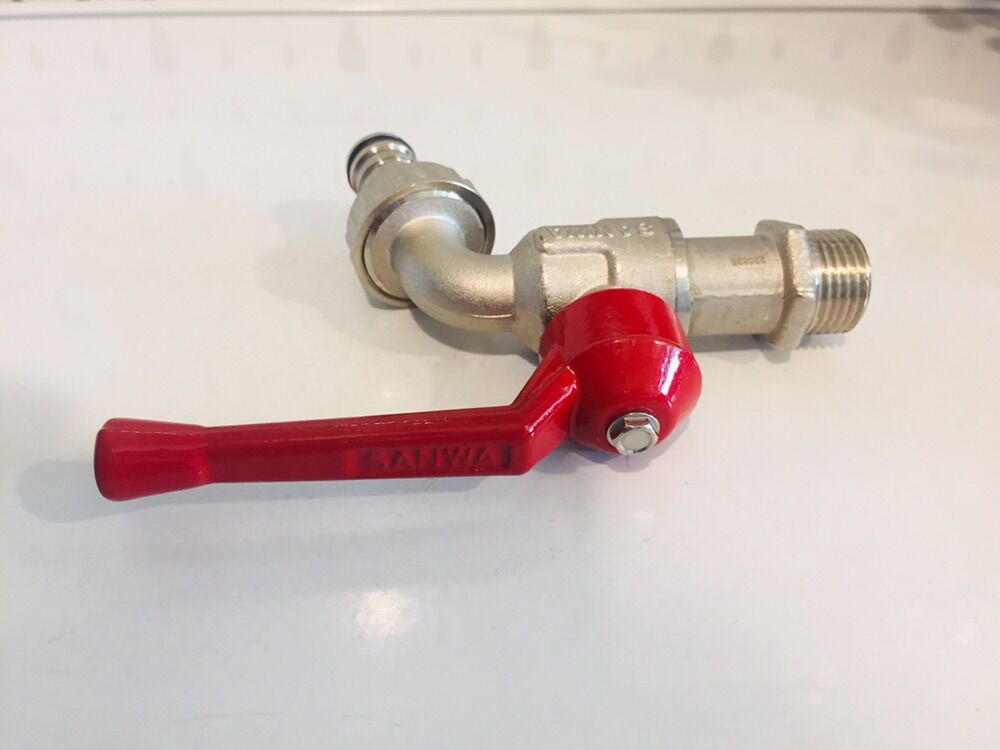 Vòi nước gắn máy giặt chính hãng Sanwa Thái Lan, Vòi hồ, vòi xả sàn Sanwa