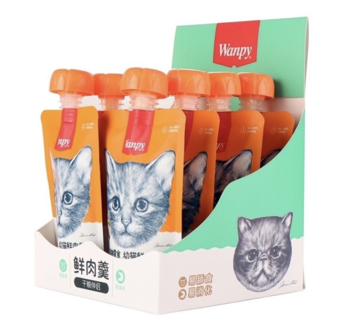 Súp thưởng Wanpy nắp vặn 90gram cho mèo cưng