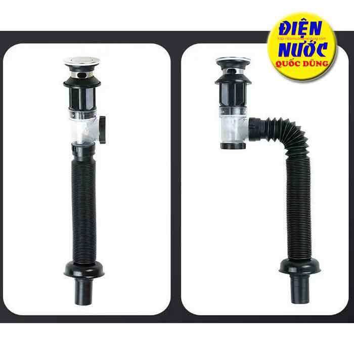 Bộ xã ruột gà lavabo nhựa | Bộ xã chậu rửa mặt bằng nhựa