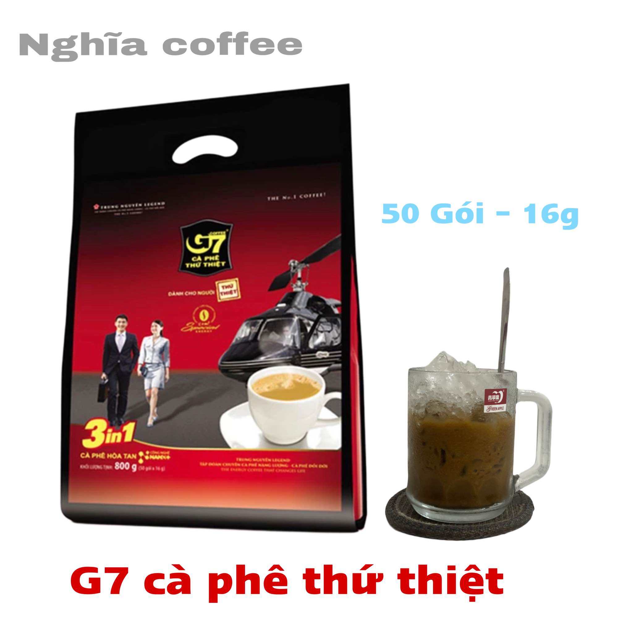 1 Bịch Cà Hoà Tan G7 3in1 - TRUNG NGUYÊN Legend  bịch 50 gói- 16g