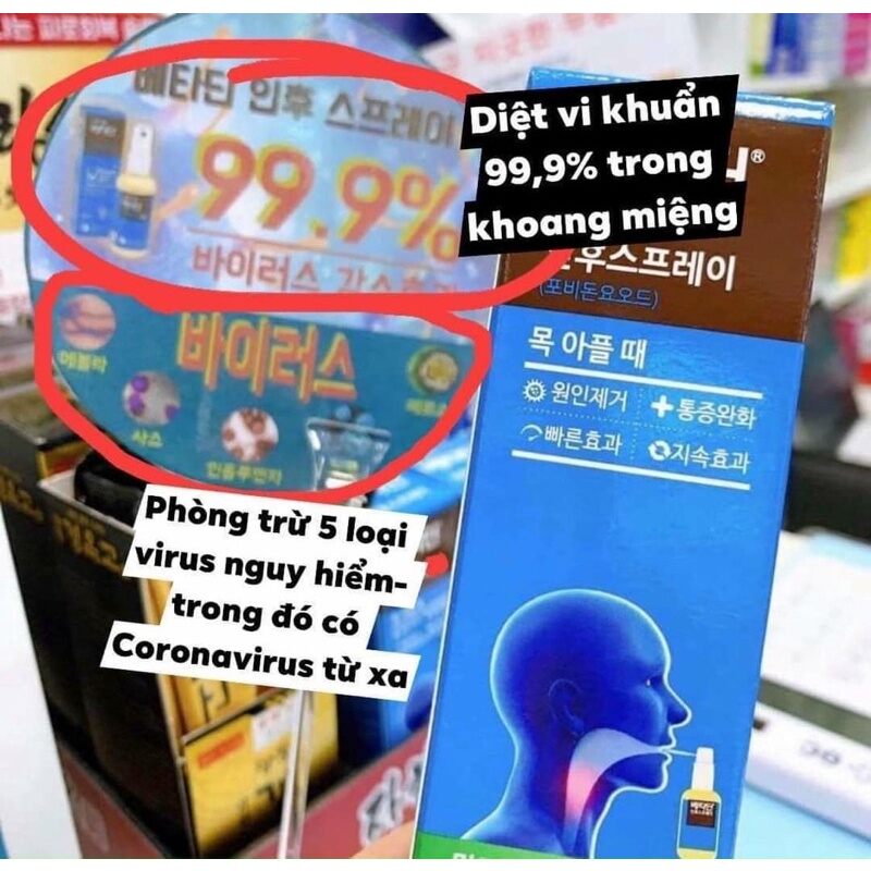 XỊT HỌNG BETADINE NỘI ĐỊA HÀN QUỐC