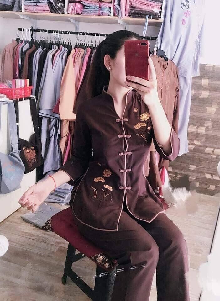 Đồ lam đi chùa, thời trang nữ cổ tàu nút thắt