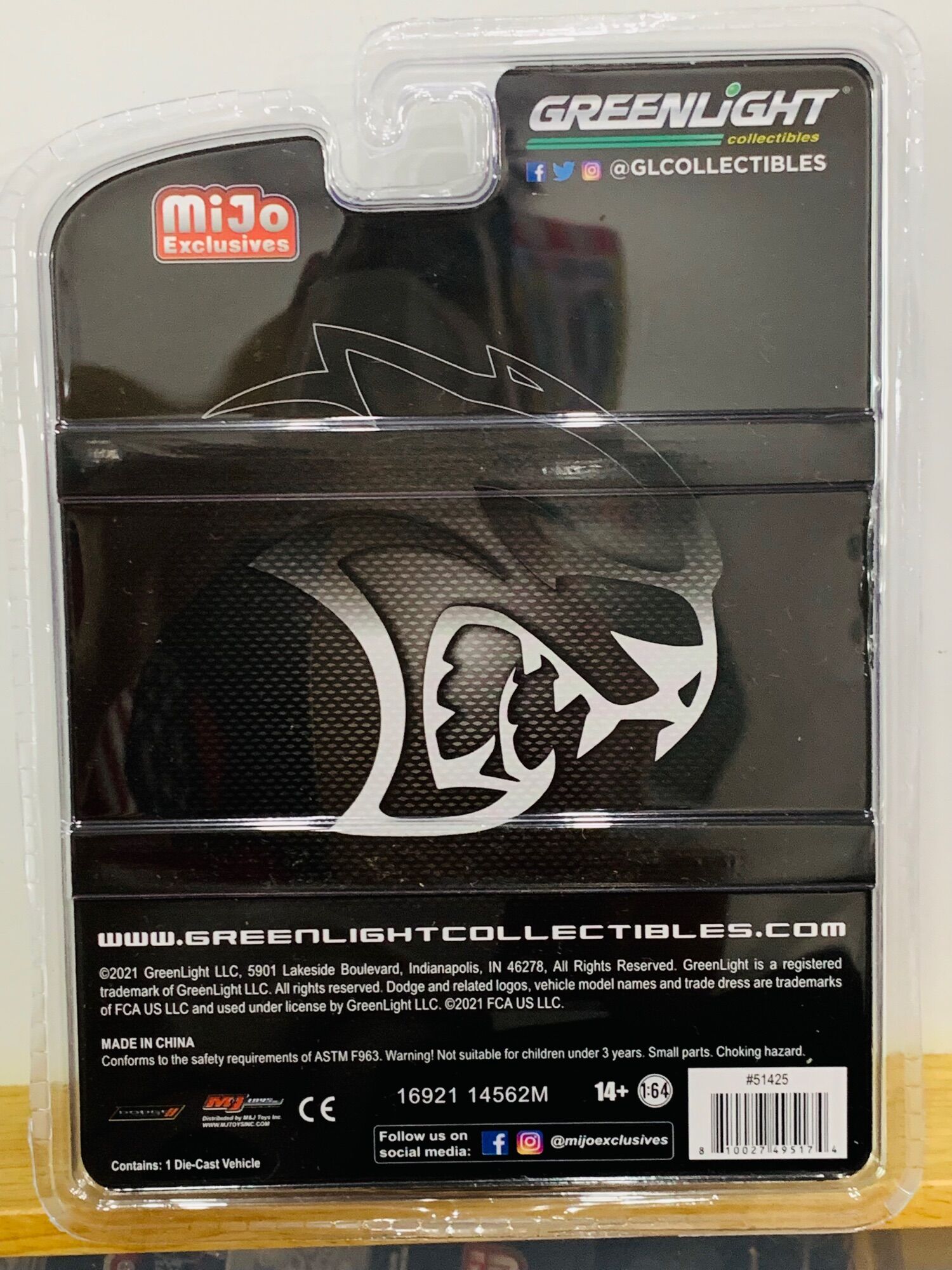 Hobby Store xe mô hình GreenLight 2018 Dodge Charger SRT HellCat