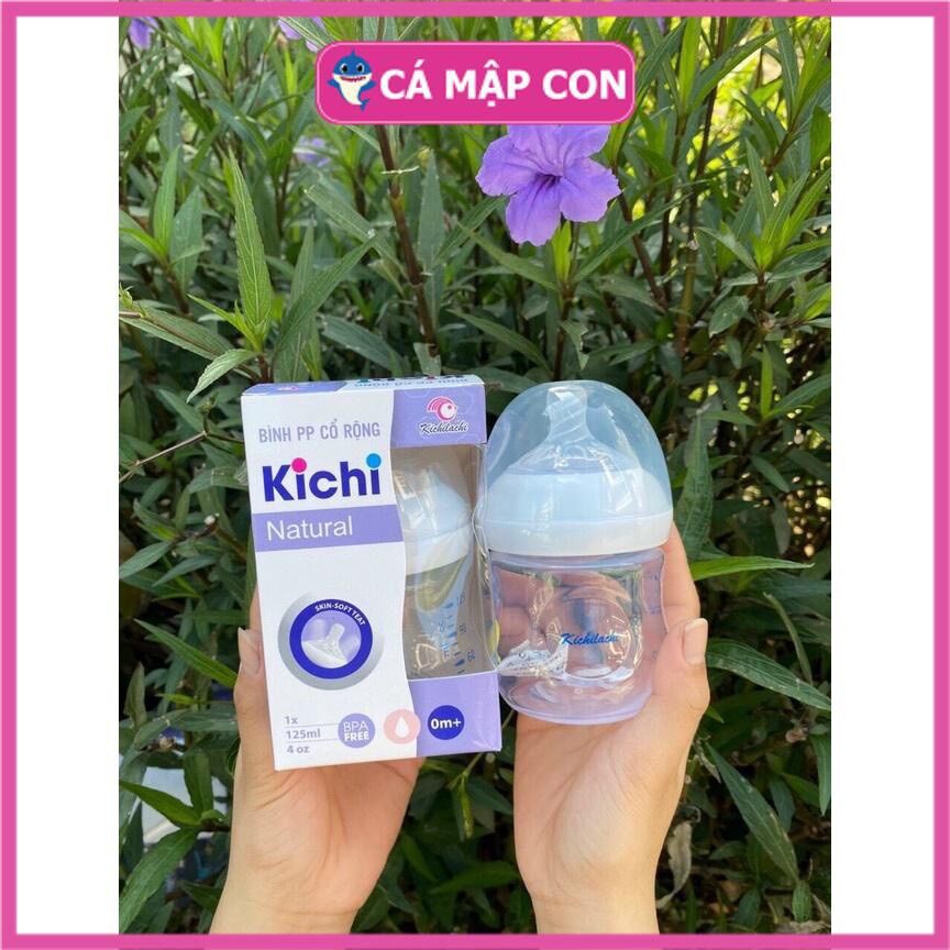 Bình sữa cổ rộng Kichi Natural 125ml, 260ml