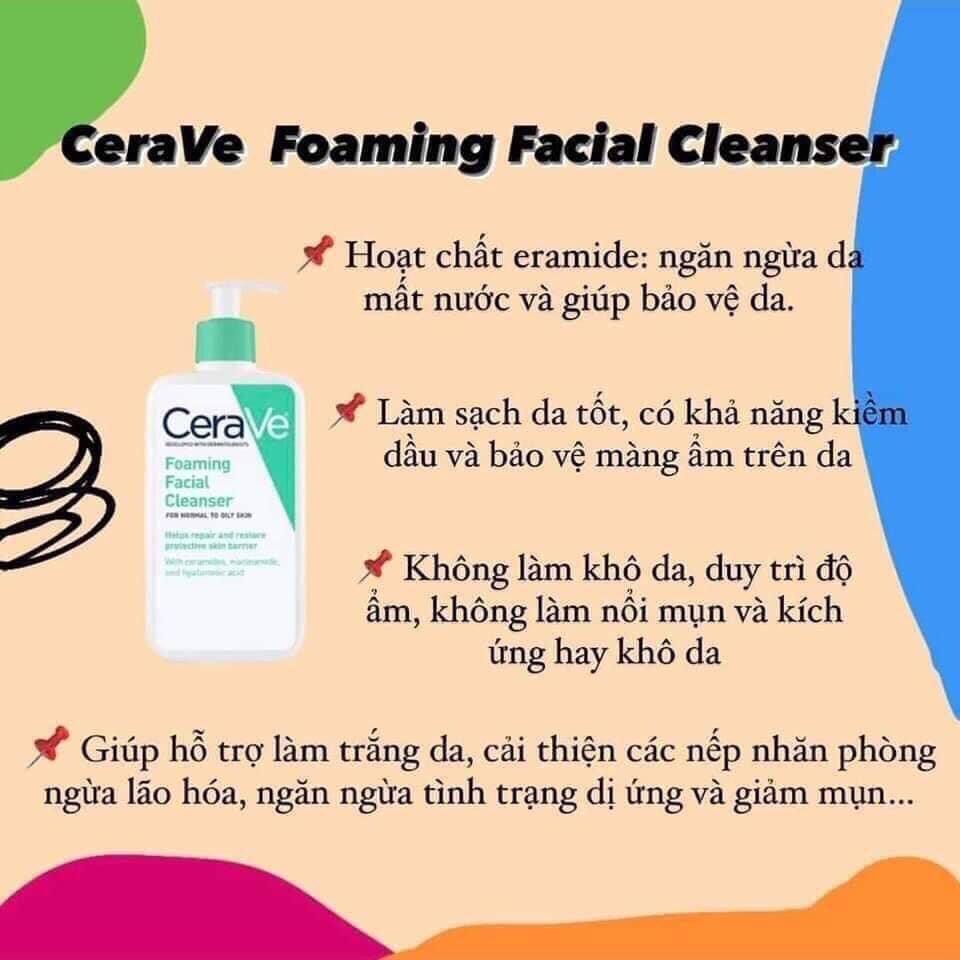 SỮA RỬA MẶT CERAVE DA DẦU NHỜN ( 236 ML )