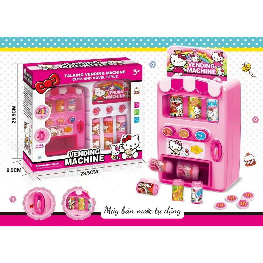 Đồ chơi máy bán nước tự động vending machine HEllo Kitty cho bé yêu