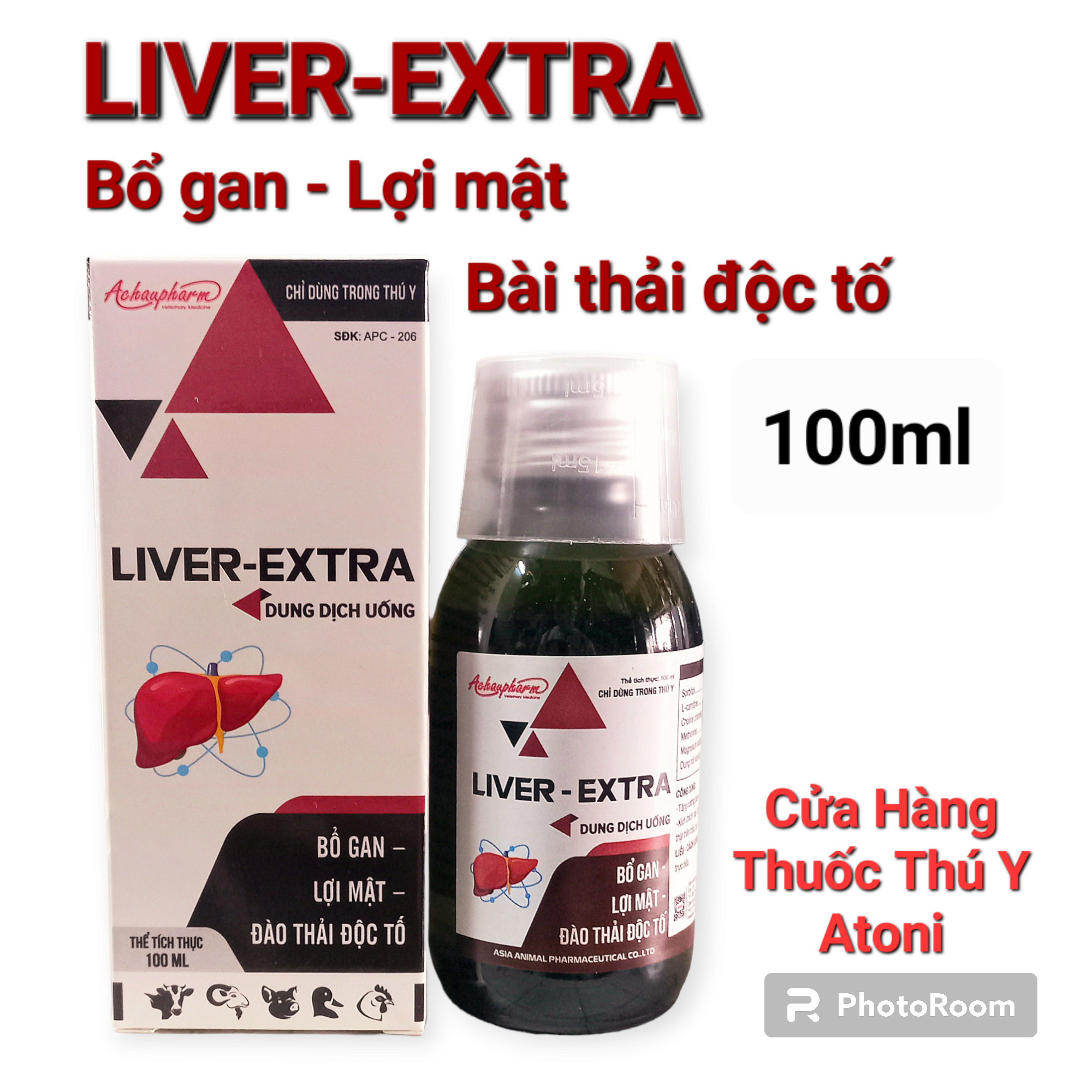 Lọ 100ml LIVER-EXTRA Dung dịch cho uống Giải Độc Và Bảo Vệ Gan Thận Cho