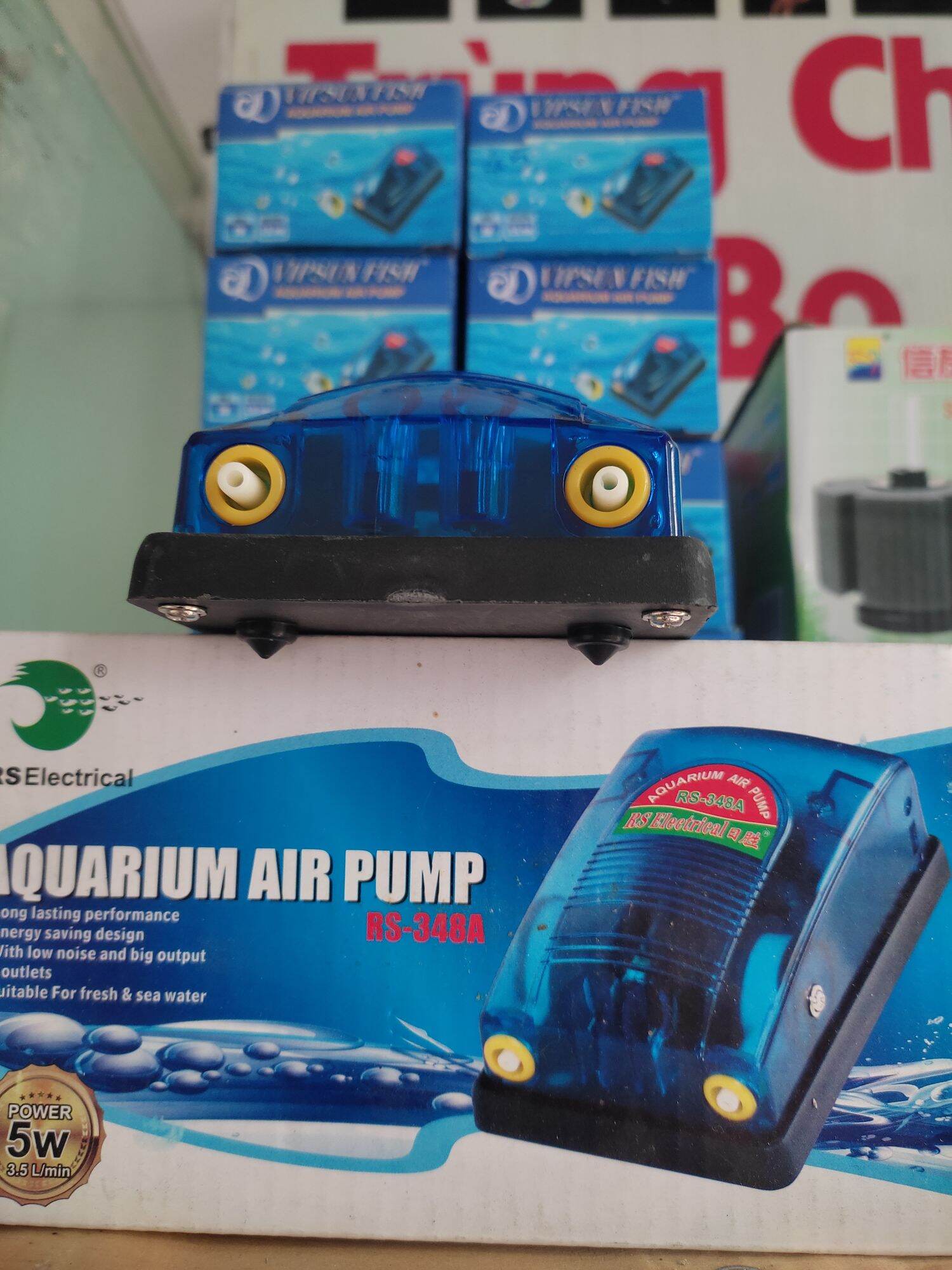máy bơm oxy 2 vòi RS 348A 5W