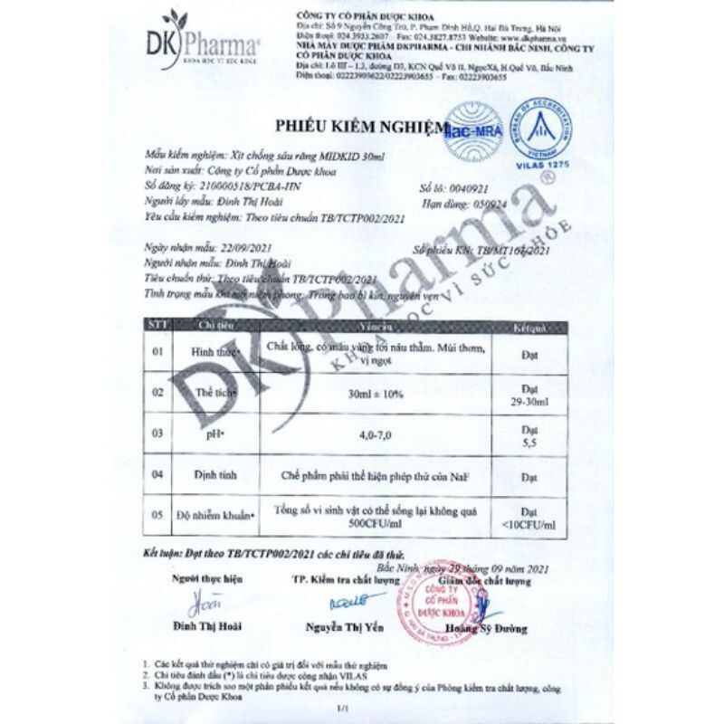 Xit chống sâu răng Midkid
