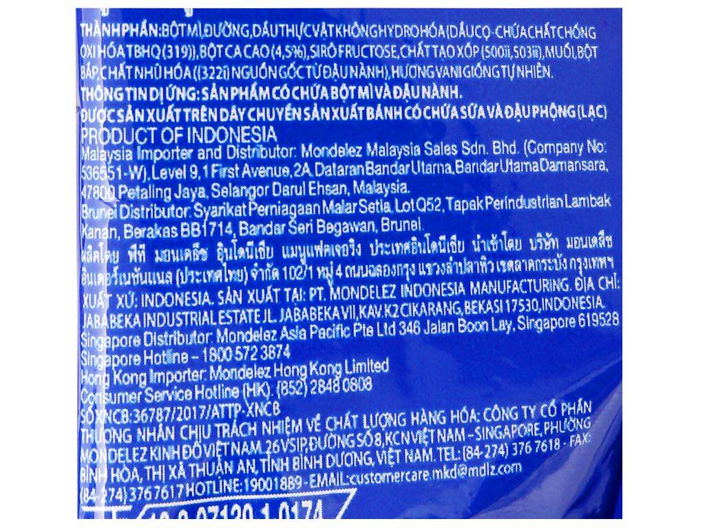 Bánh quy kem socola Oreo Mini gói 20.4g