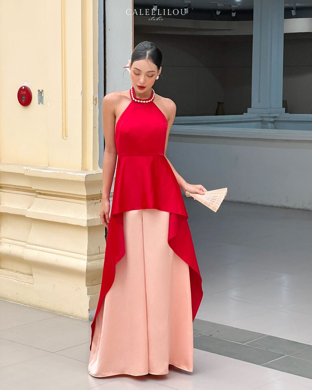 Caleelilou - Áo dài Hải Đường (kèm quần lụa)