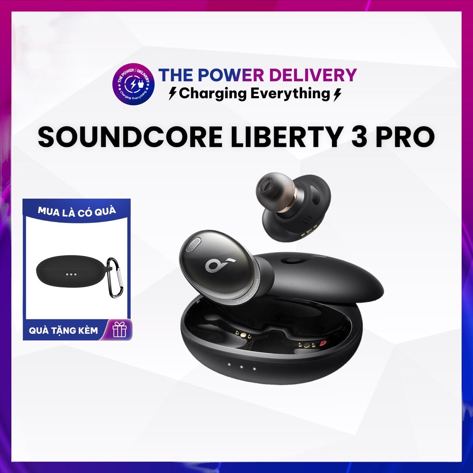 Tai nghe không dây bluetooth nhét tai Anker Soundcore Liberty 3 Pro - A3952 chống ồn chủ động - Bảo hành 6 tháng