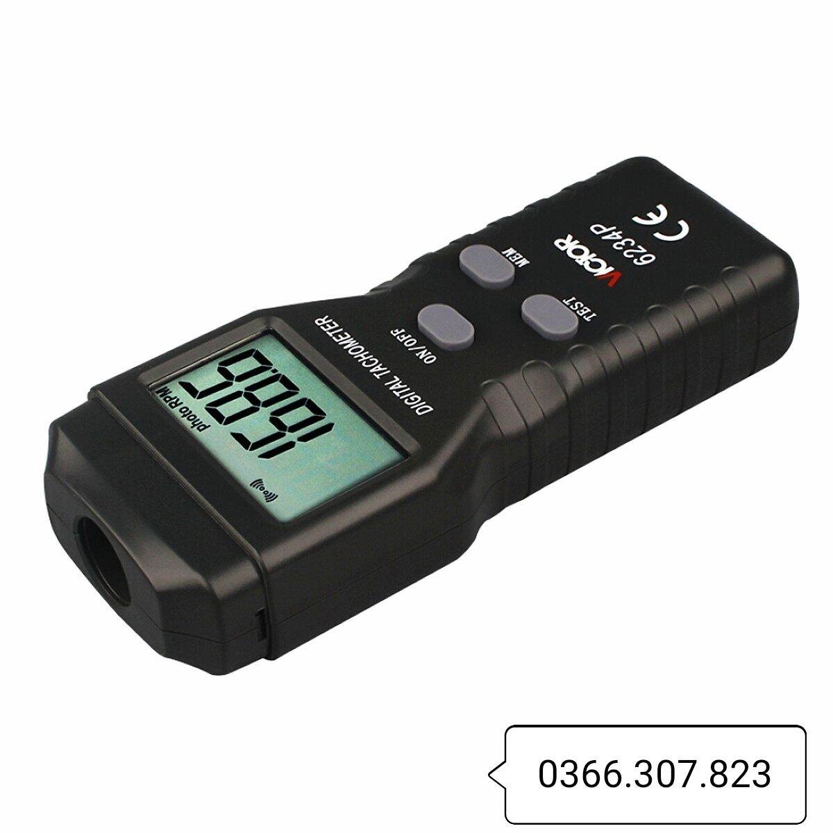 Máy đo tốc độ vòng quay động cơ laser VICTOR 6234P (mẫu mới 2025)   | Tính năng bộ nhớ tự động   | Giá trị tối đa/giá trị tối thiểu/giá trị cuối cùng   | Dụng cụ đo lường   | Thước cân & thước dây