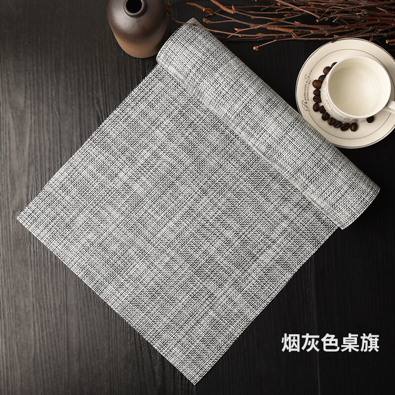 European Table Runner PVC Table Long Cloth Japanese Heat Proof Mat Household Coffee Table Tablecloth Bed Runner Cabinet Runner Modern Minimalist