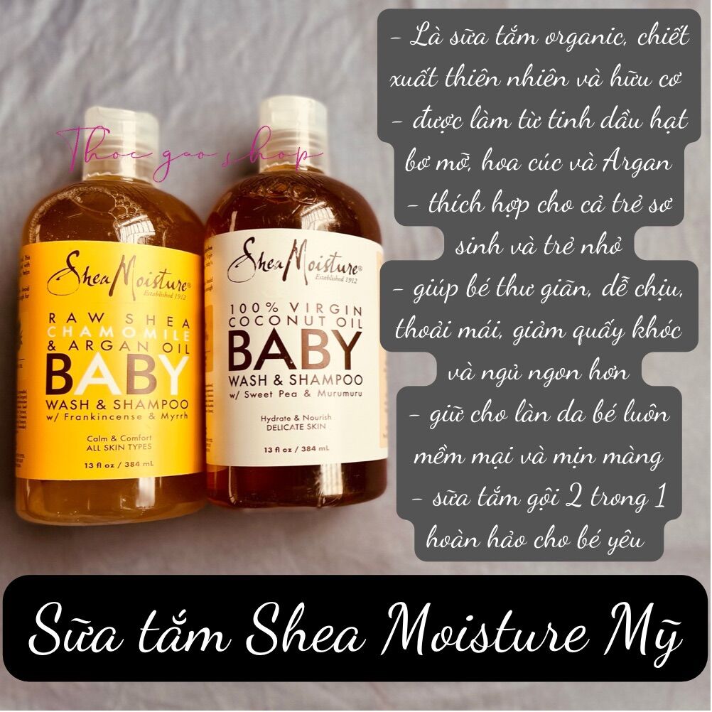 Sữa tắm gội 2in1 Organic cho bé Shea Moisture