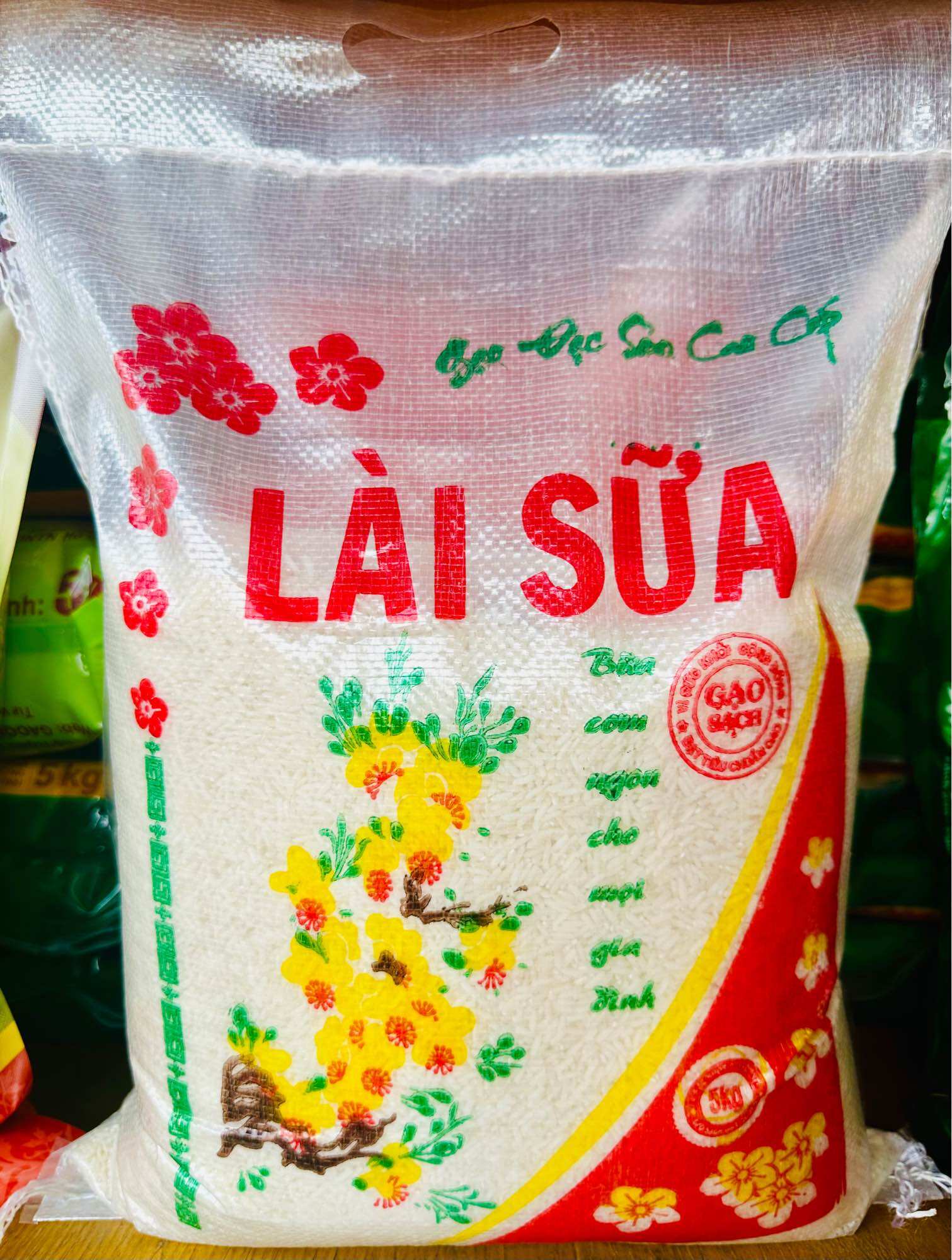 Gạo Lài Sữa Bao 5ký