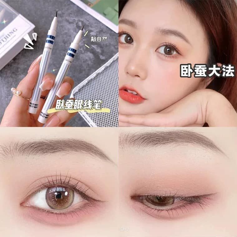 bút vẽ bọng mắt và nếp mí dưới