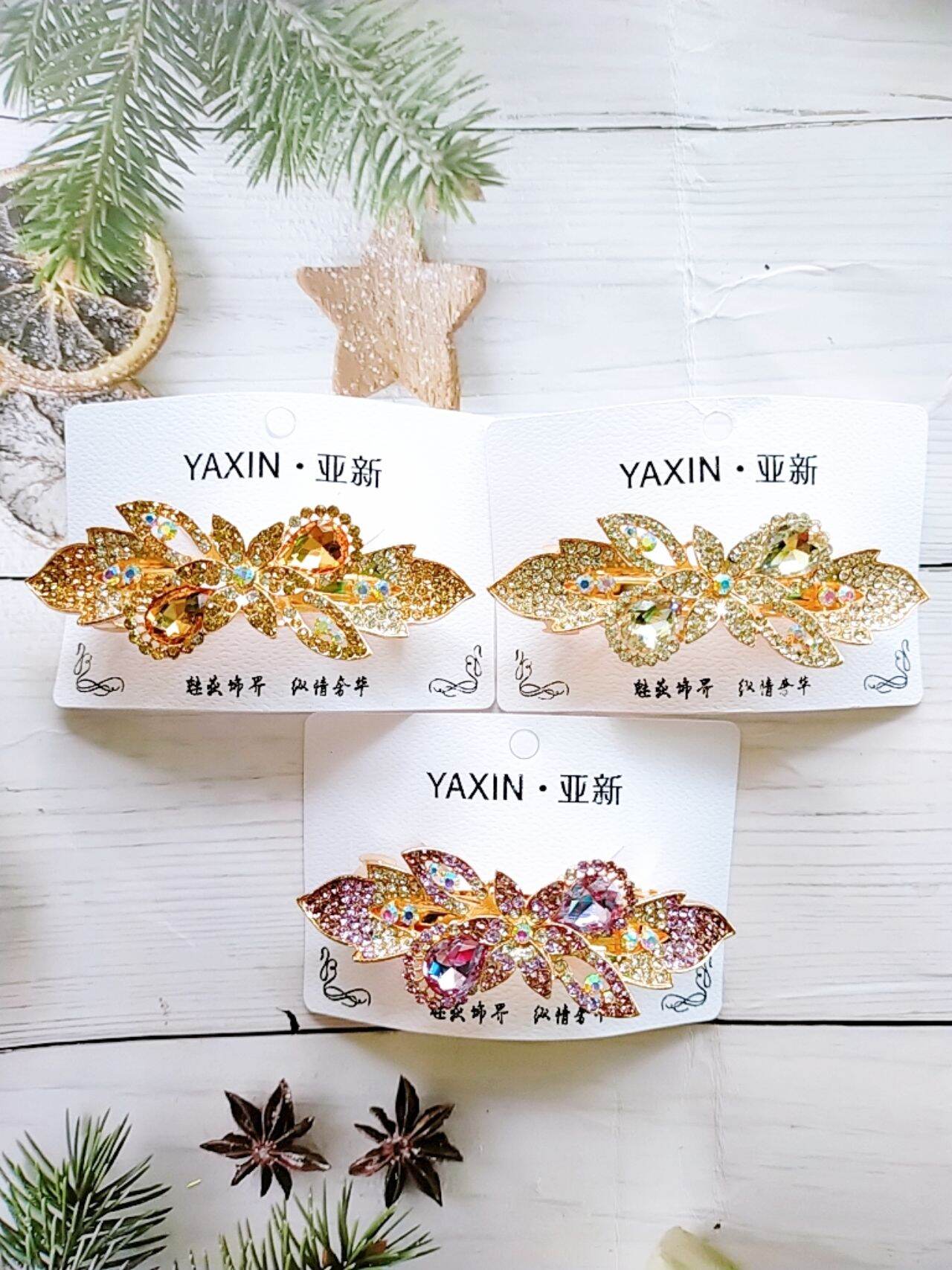 kẹp tóc phía sau đính đá lấp lánh M03(kẹp 8 phân)