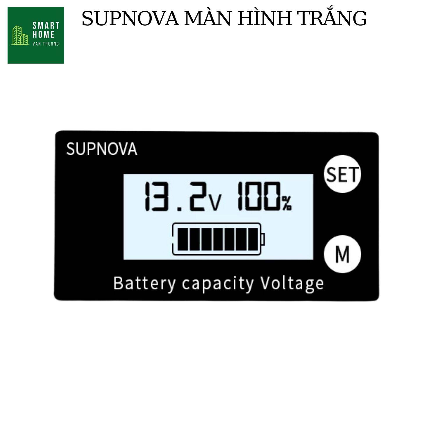 Đồng hồ đo dung lượng pin, acquy điện áp hoạt động 8V-100V, hiển thị 3 thông số