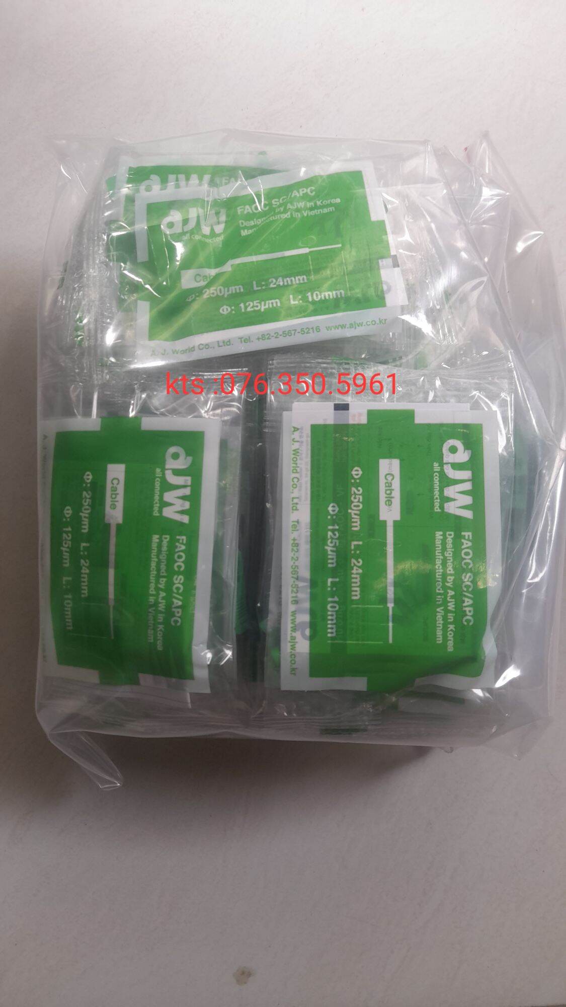 Combo 10 đầu nối nhanh sợi quang fast connector sc apc ajw korea , tặng kèm thước đo sợi quang