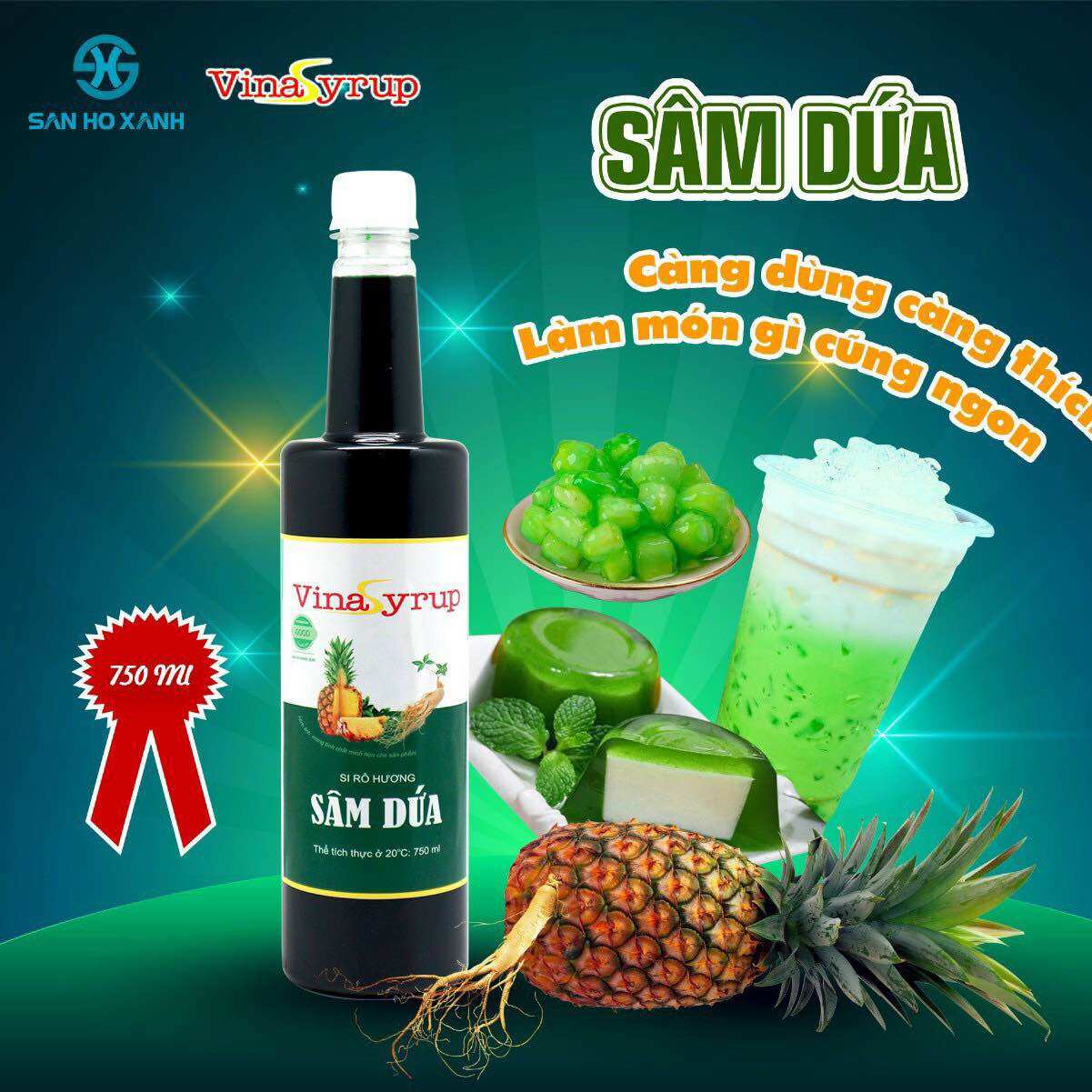 Vina Syrup Sâm Dứa 750ml