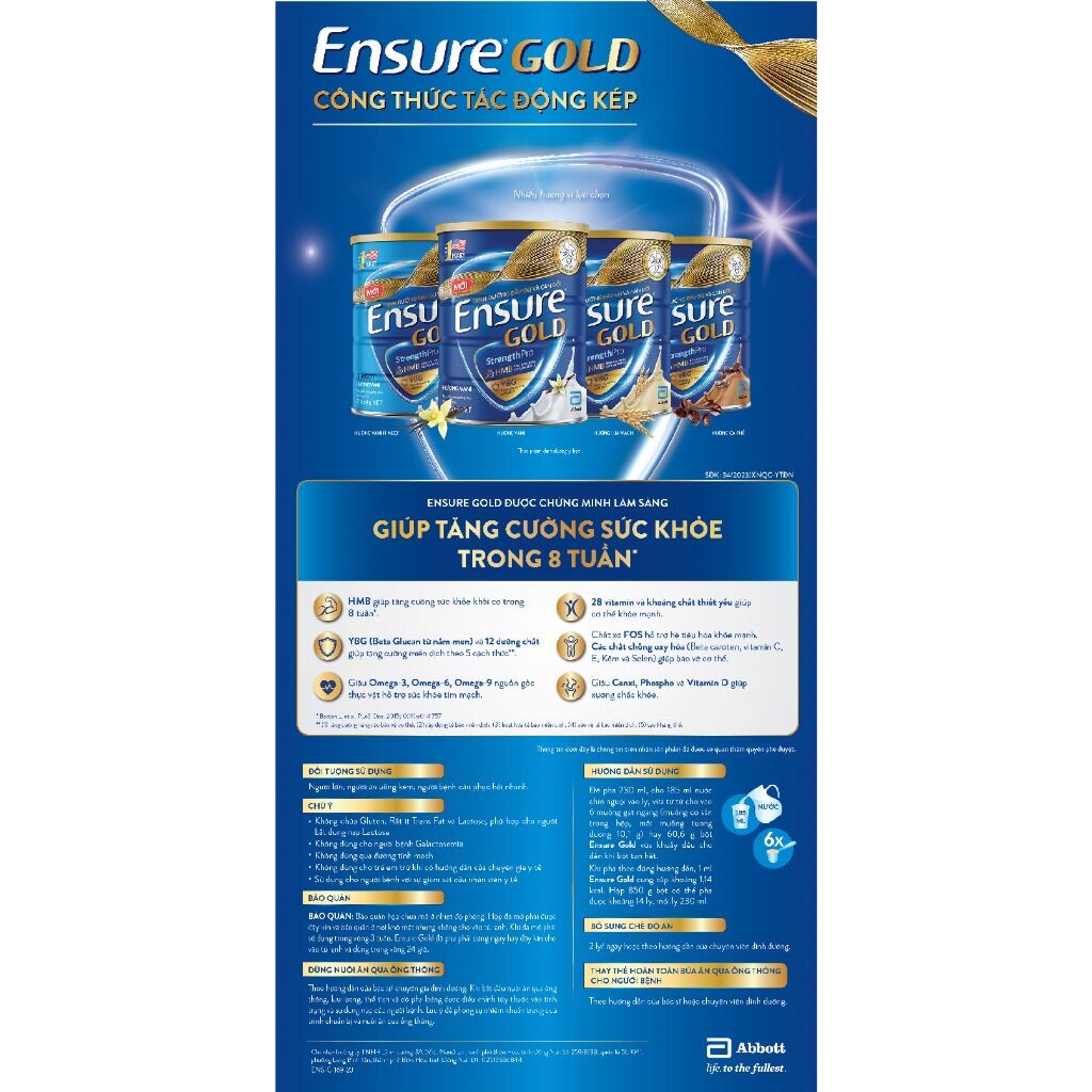 Sữa Bột Ensure Gold Vani 380g