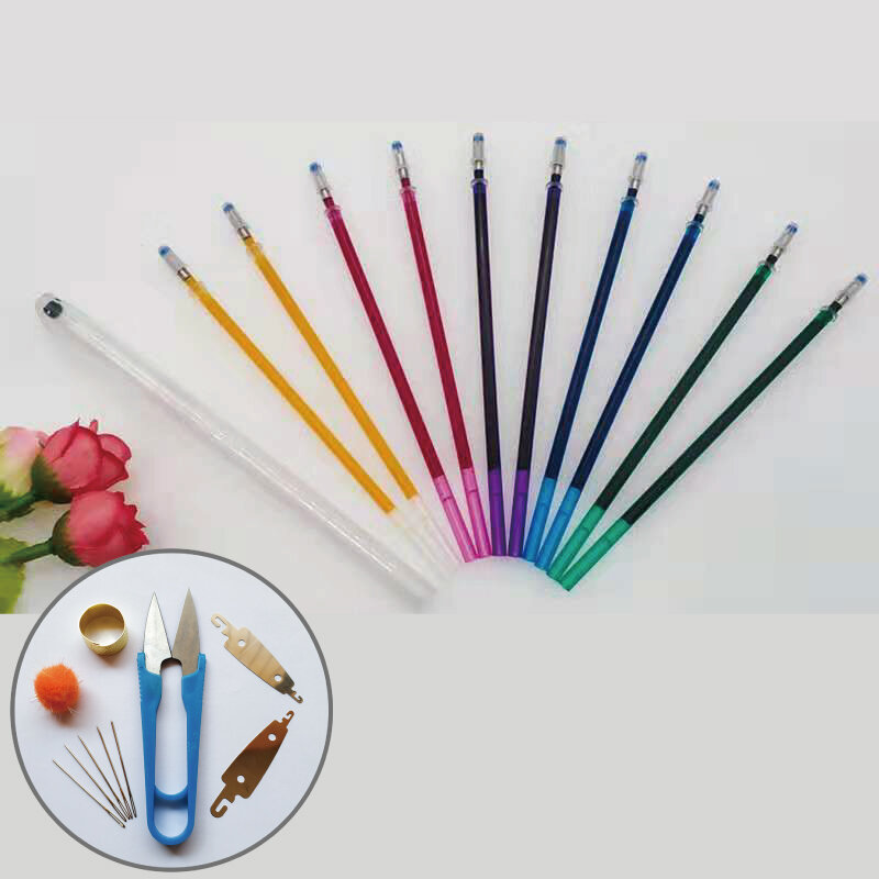 Cross Stitch Water Soluble Pen Only Tool Dot Painting Pen Cartridge Dot Painting Grid 50 6-8 Color Mixed Hair Achromatic Pen