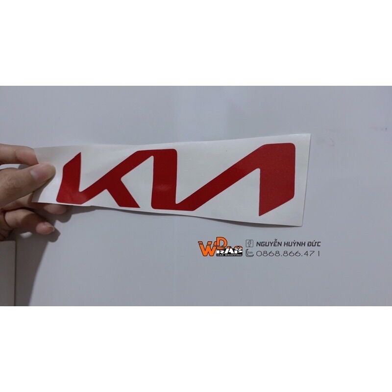 Decal dán đổi màu logo KIA Mới ( 1 cặp)