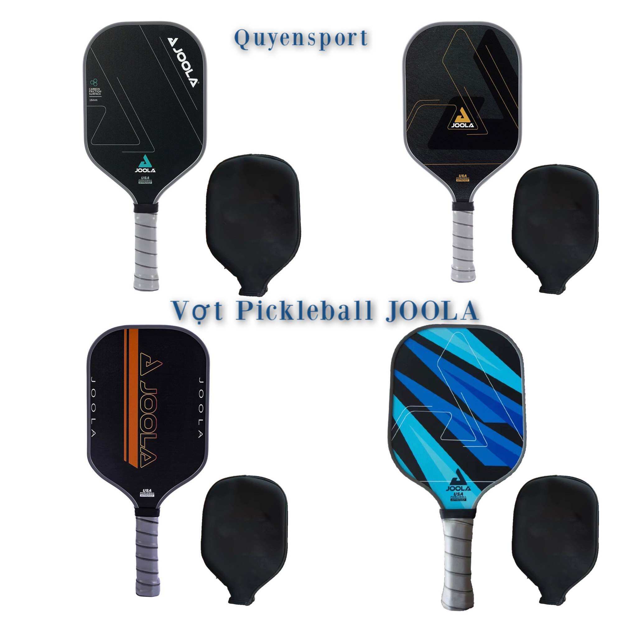 Vợt Pickleball sợi Cacbon hiệu JOOLA 16mm kèm bóng