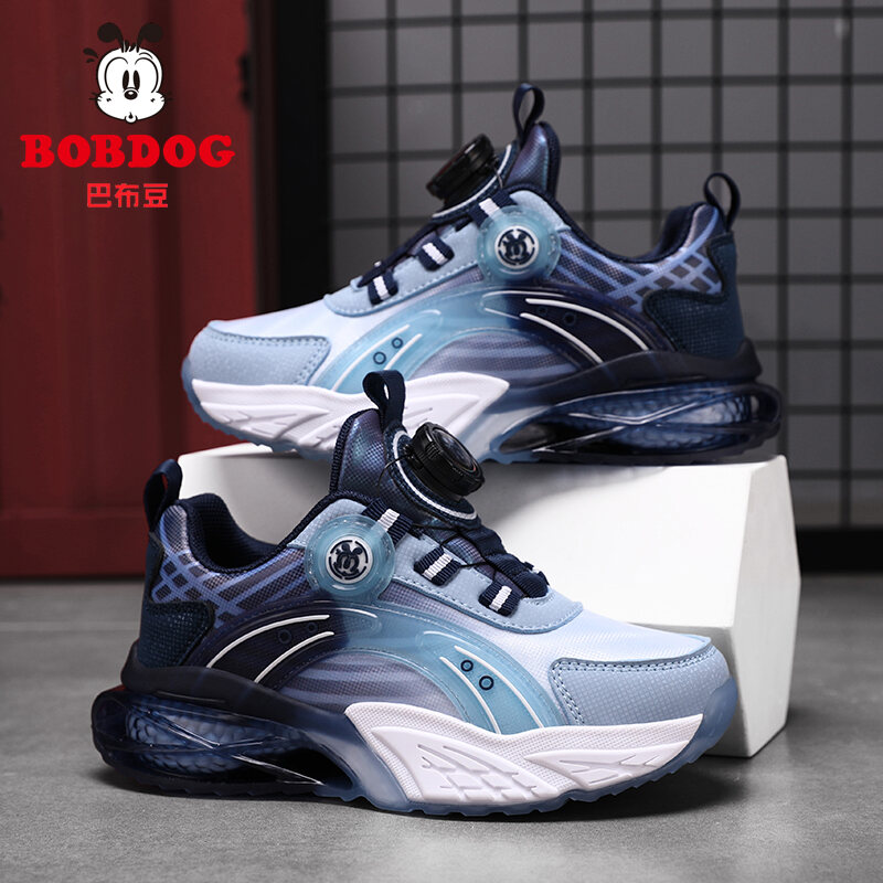Giày Thể Thao Bobdog Cho Bé Trai Mùa Thu Đông 2025 Mới Lớn Da Chống Thấm Nước Chạy Bộ Trẻ Em Lót Lông Cừu Giày Thể Thao Thoáng Khí
