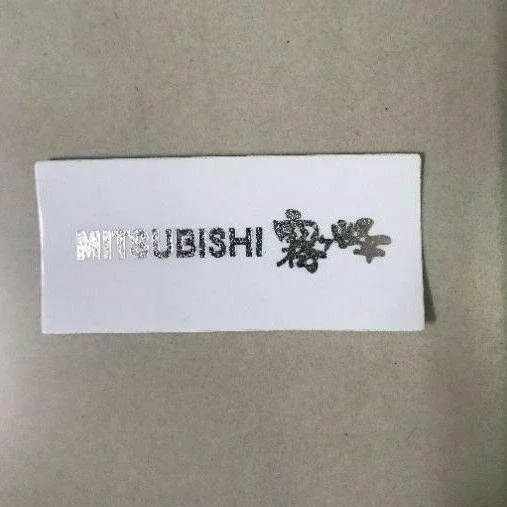 combo 10 tem dán mặt lạnh mitsubishi chữ trắng