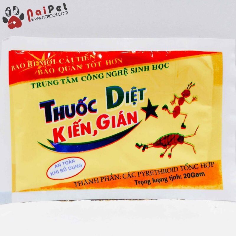 Diệt kiến gián sinh học loại bột rắc gói20g