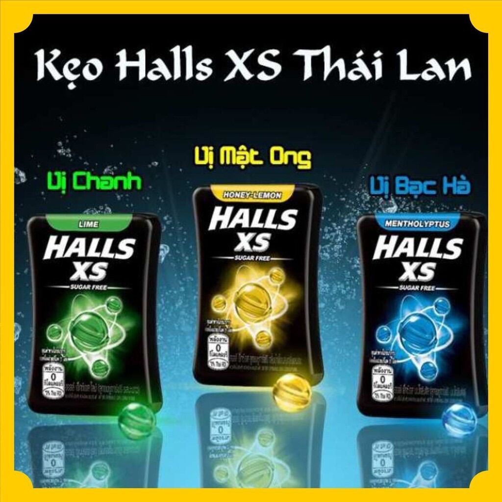12 hộp kẹo ngậm 🍁kẹo thái lan🍁 kẹo ngậm không đường halls xs 15g hương chanh mật ong, hương chanh, hương bạc hà