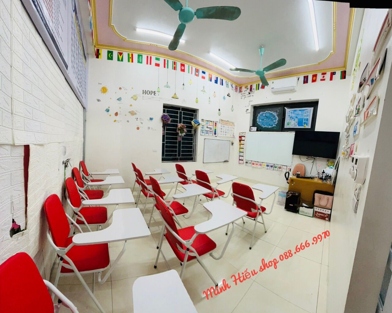 [Xả Kho] Ghế gấp liền bàn Cao Cấp, đủ màu để bạn lựa chọn