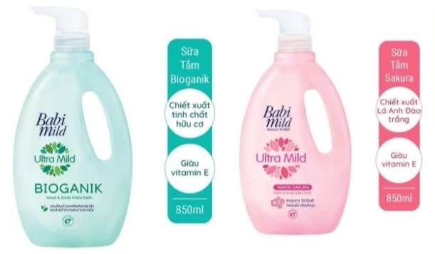 Tắm gội Babi mild Sakura,thiên nhiên 800ml