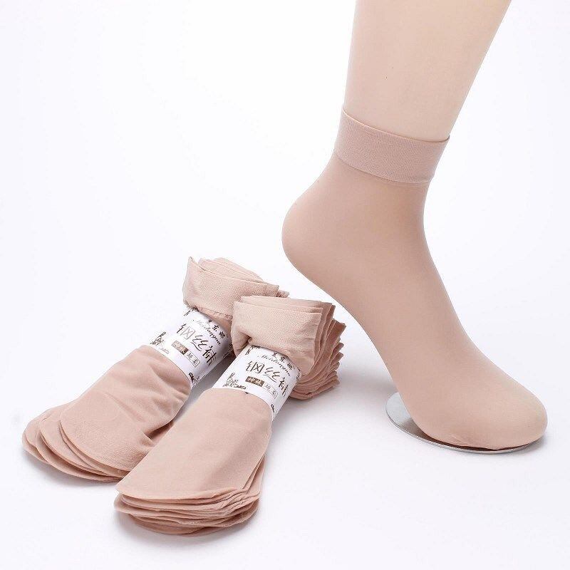 Sét 10 đôi giấy vớ nữ cổ ngắn màu da chân mỏng siêu dai