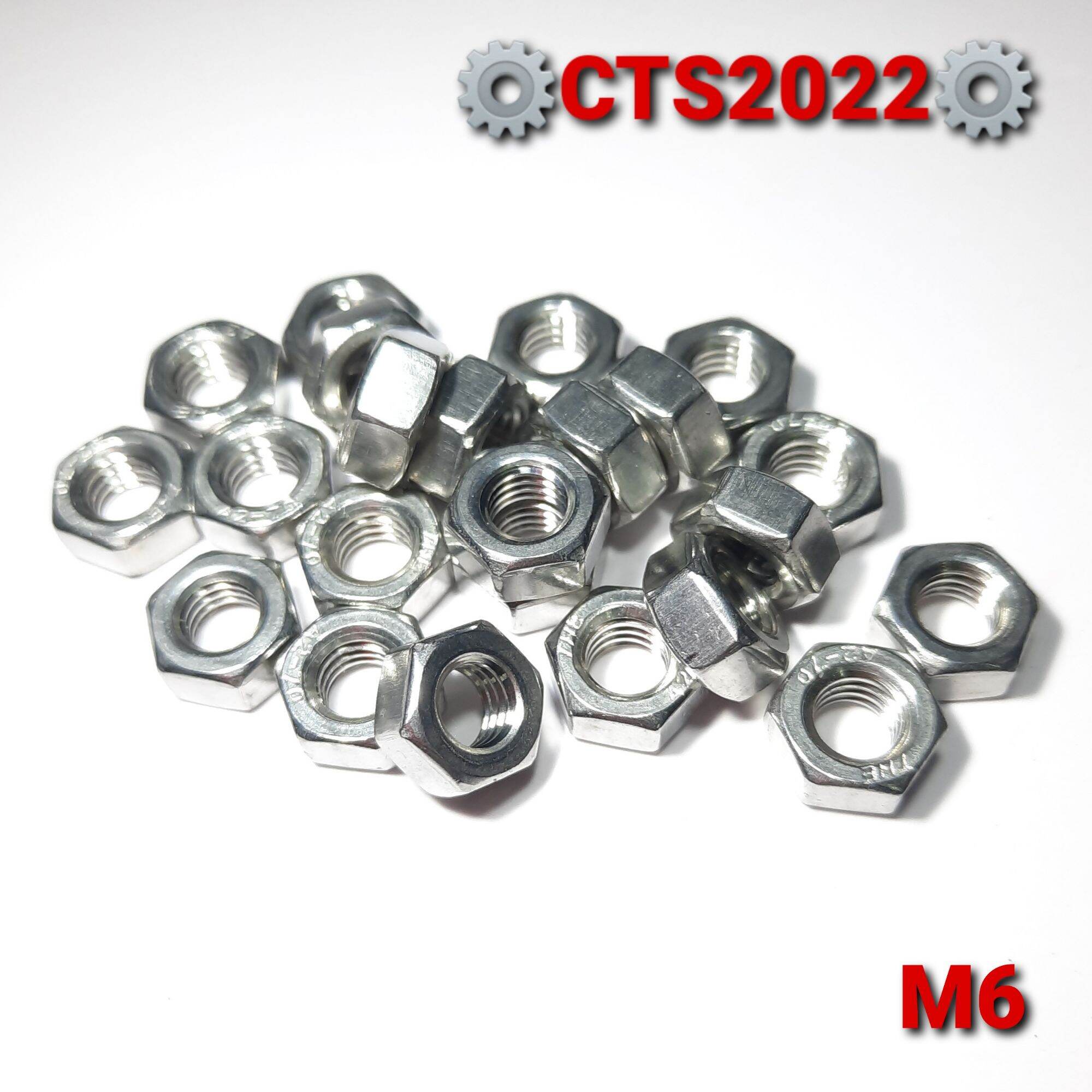2 Con đai ốc (tán) M6 inox 304