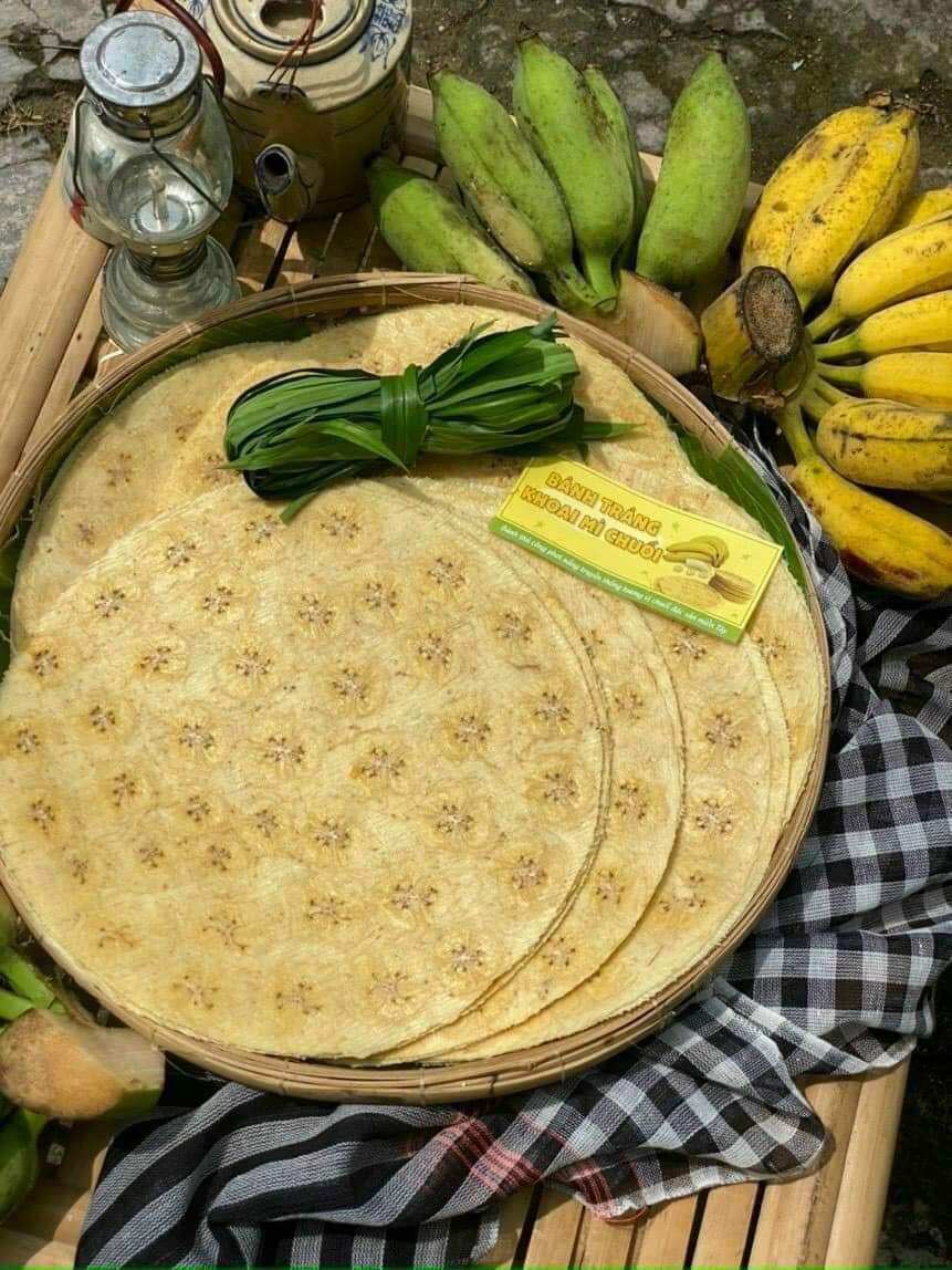 Bánh tráng khoai mì chuối  (10bánh)