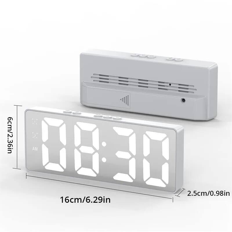 Led gương để bàn đồng hồ digital alarm balo display thời gian để bàn điện tử để bàn đồng hồ để đồng hồ