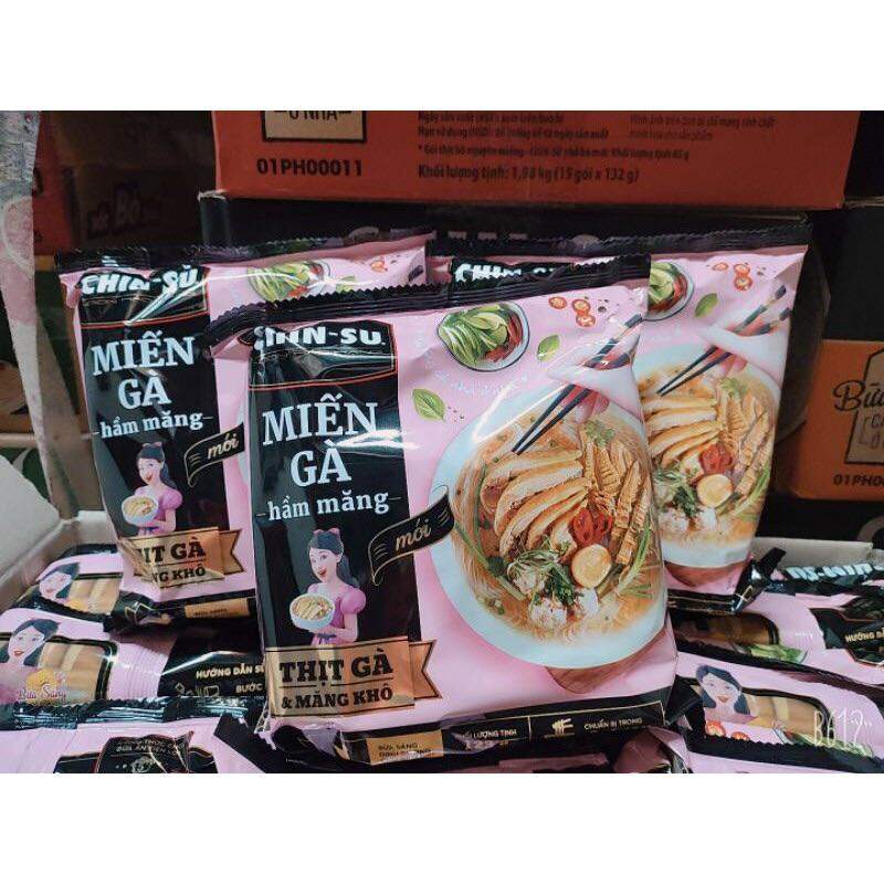 Thùng 15 gói Miến Gà Hầm Măng