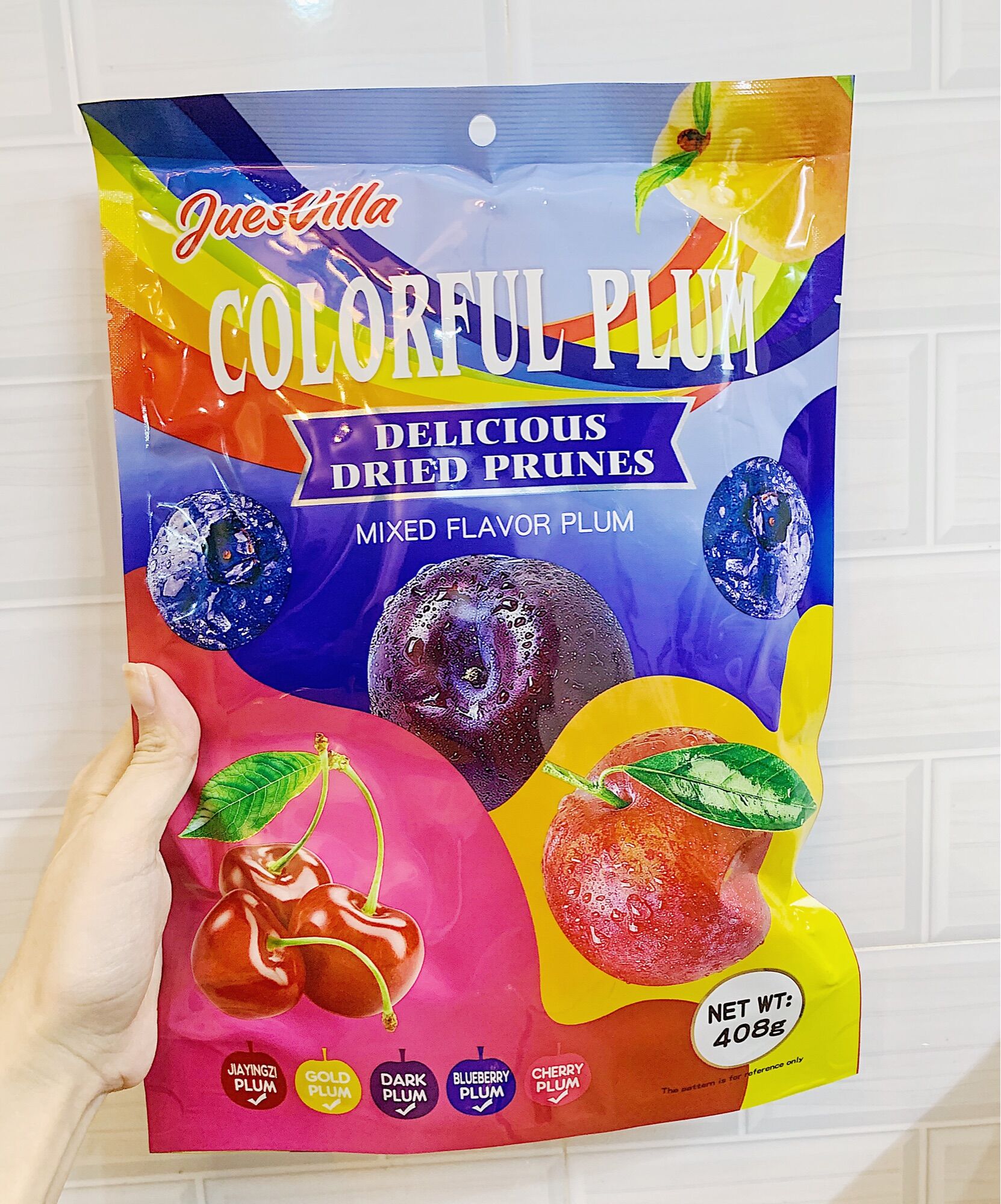 Ô mai mix 5 vị trái cây gói to 408g