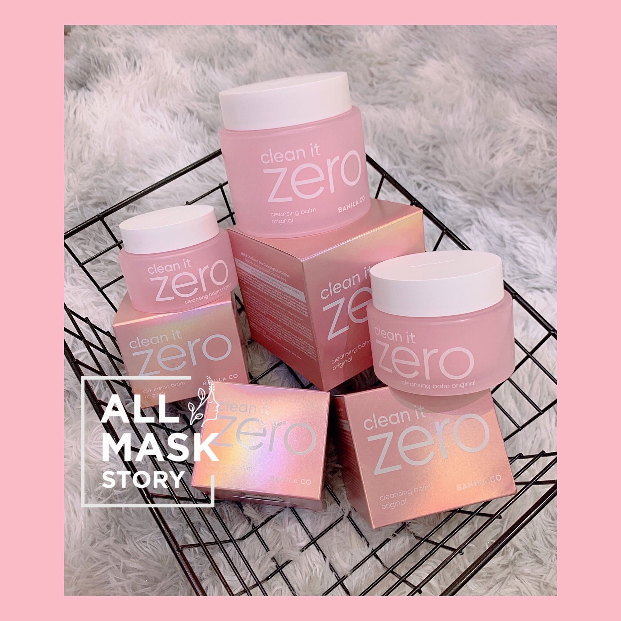 Tẩy trang sáp zero banila màu hồng đủ size