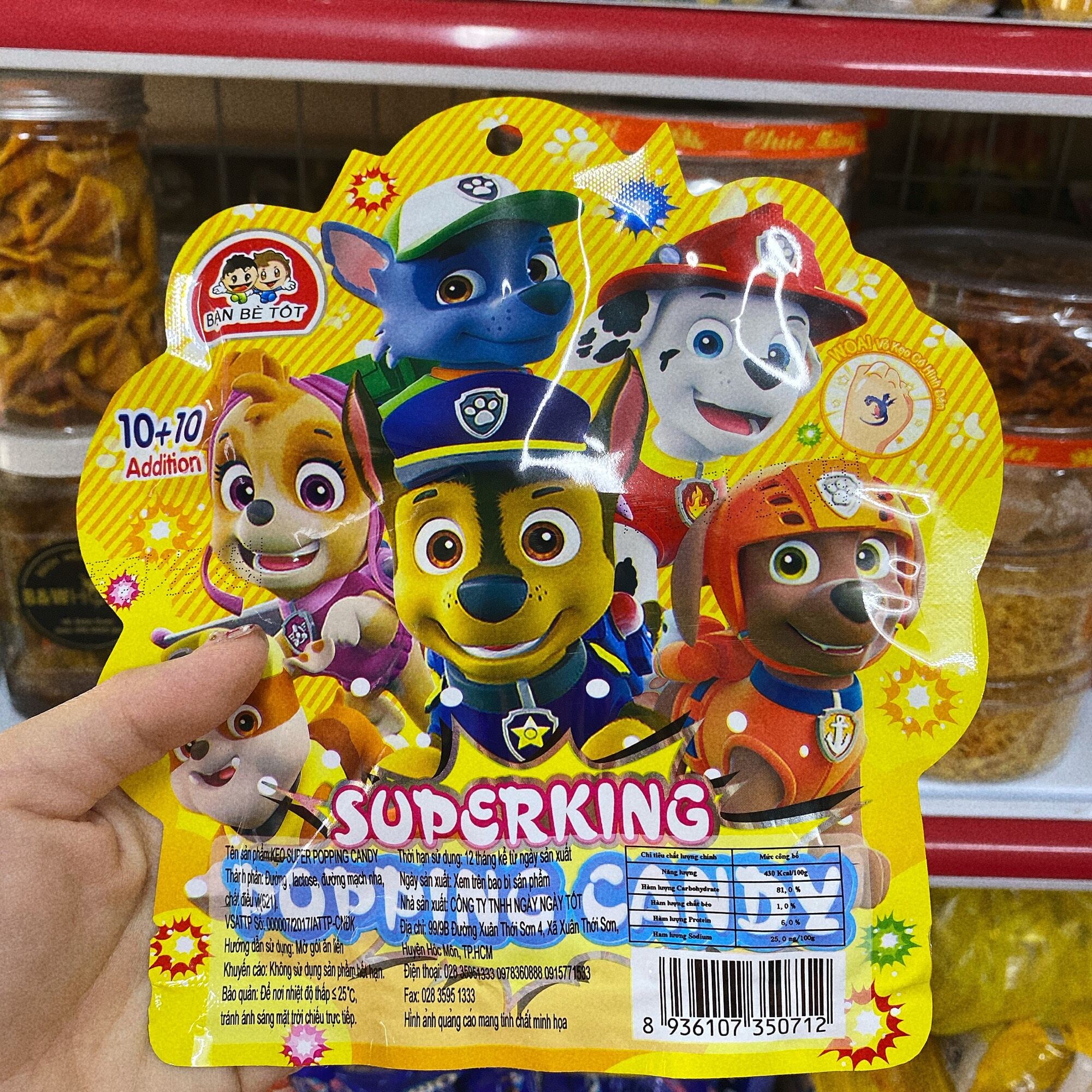 COMBO 5 GÓI KẸO NỔ SUPER POPPING CANDY 10g