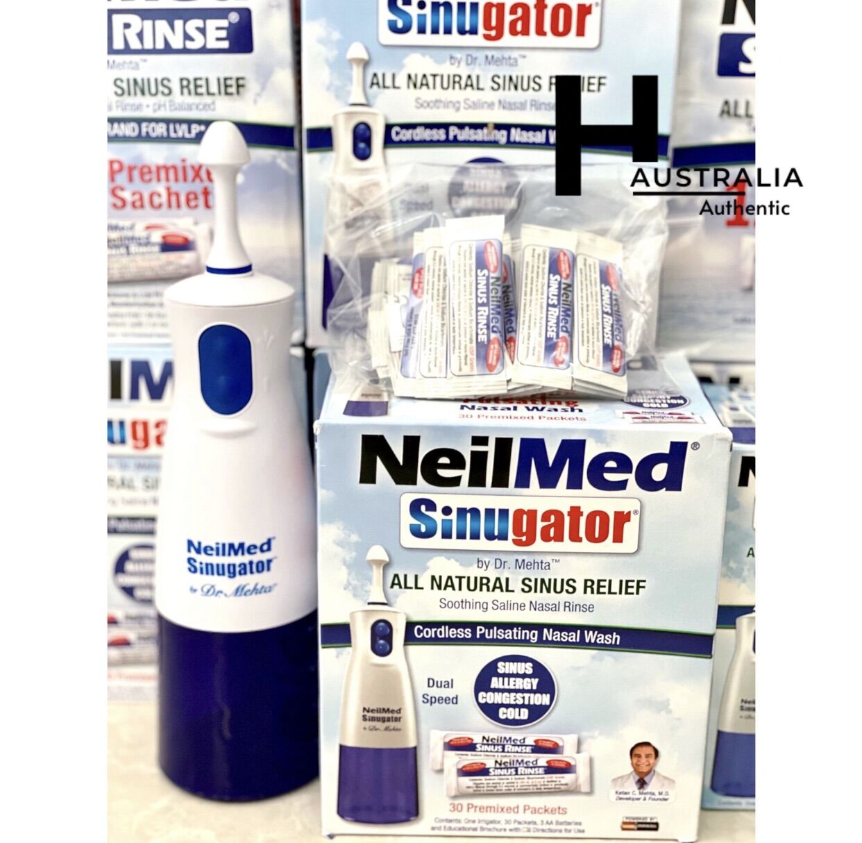 Máy Rửa Mũi Neilmed + 30 Gói Muối - Australia