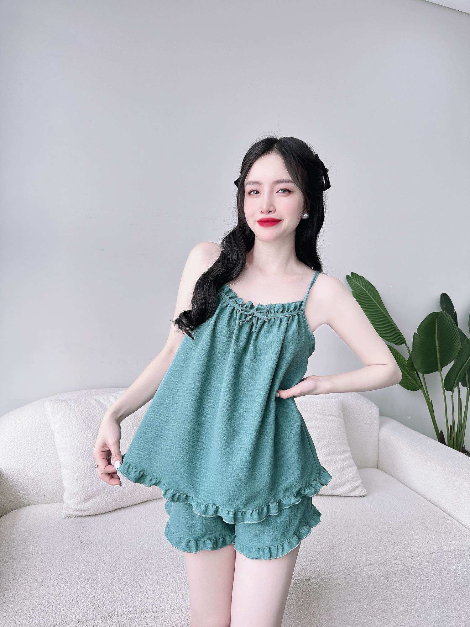 Đồ bộ hai dây mặc nhà cực xinh phom 40-58kg