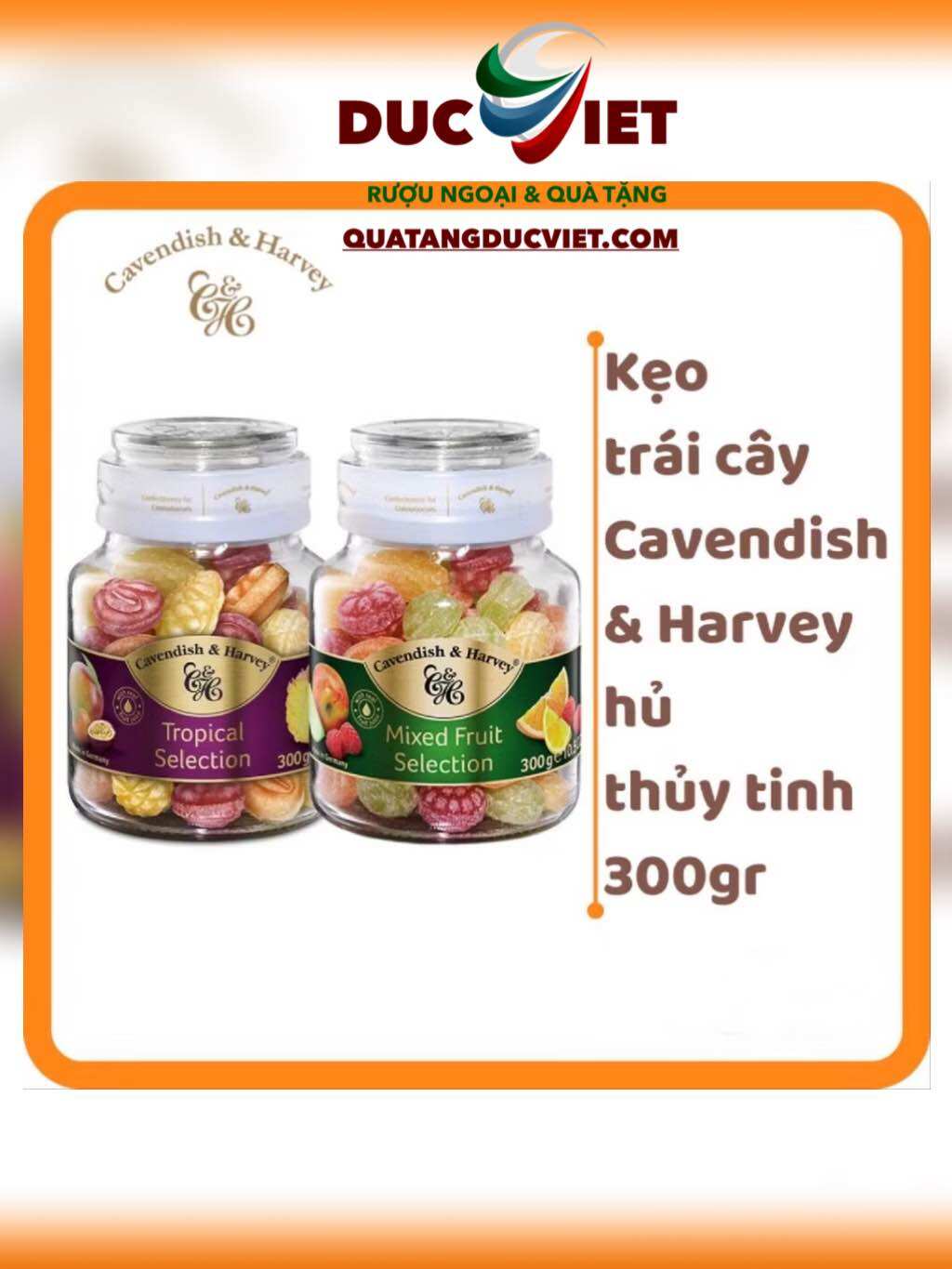 Kẹo trái cây Đức Cavendish & Harvey Fruit Candies 300g