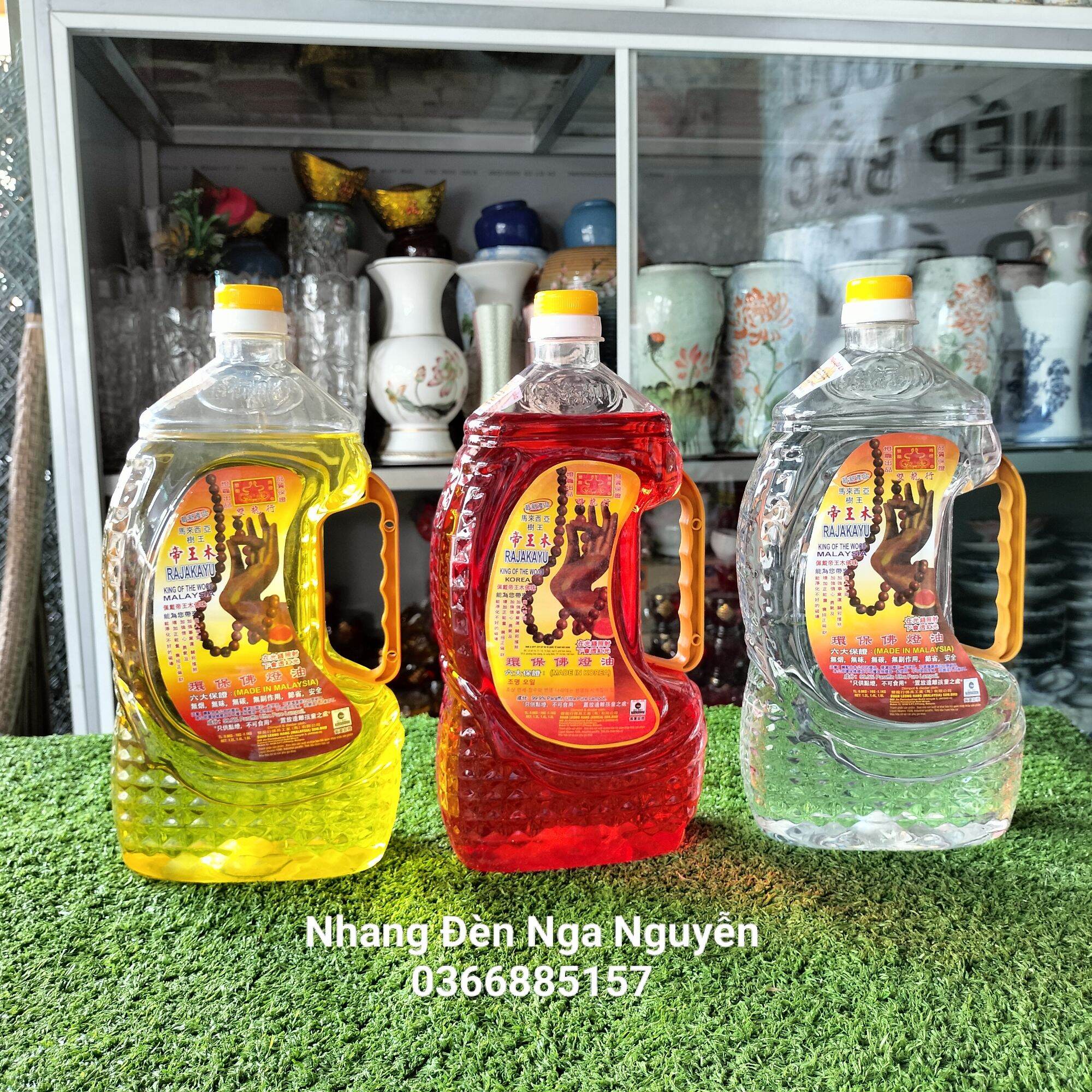 Thùng 6 chai dầu đốt đèn Cát Tường Lưu Ly cao cấp chai lớn 1,2 kg