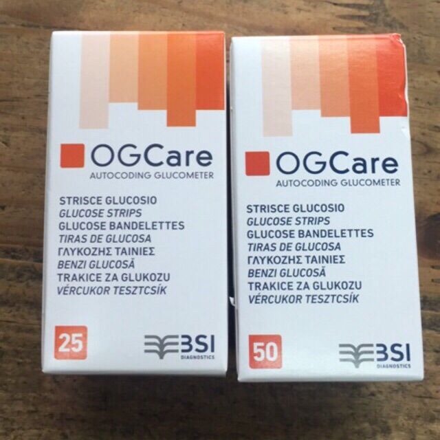 QUE THỬ ĐƯỜNG HUYẾT OGCARE 25 que
